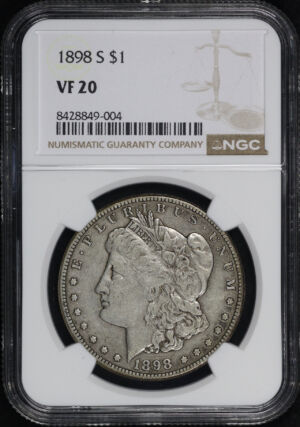 Obverse of this 1898-S Morgan Dollar NGC VF-20