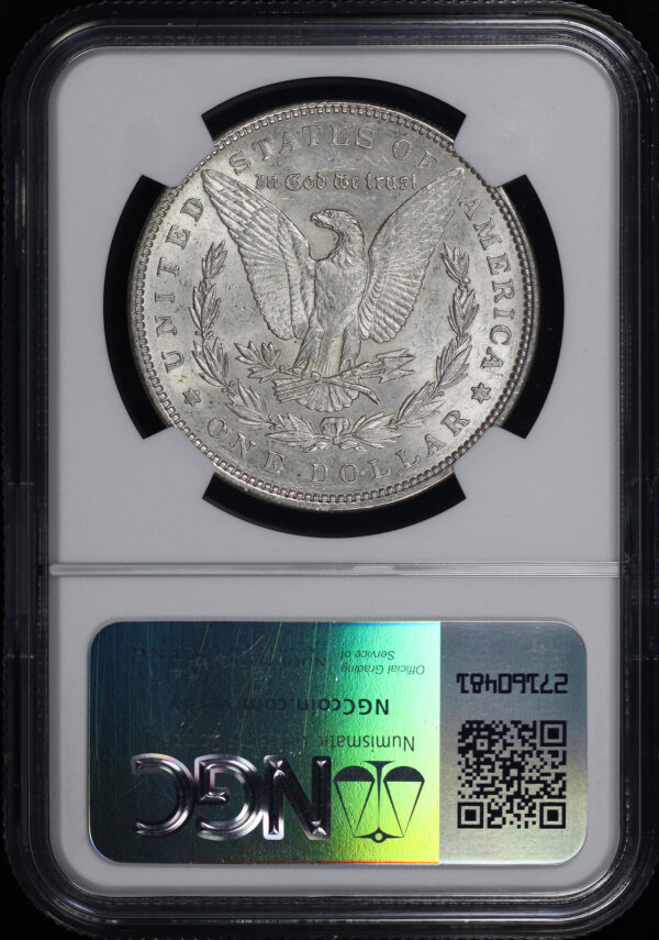 Reverse of this 1899 Morgan Dollar NGC AU-55