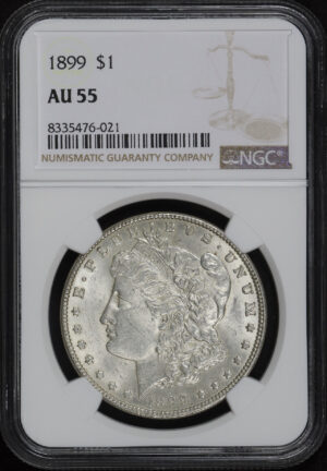 Obverse of this 1899 Morgan Dollar NGC AU-55