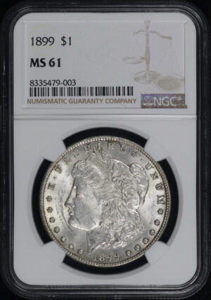 Obverse of this 1899 Morgan Dollar NGC MS-61
