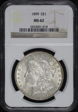 Obverse of this 1899 Morgan Dollar NGC MS-62
