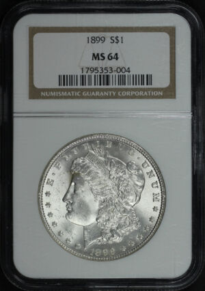 Obverse of this 1899 Morgan Dollar NGC MS-64