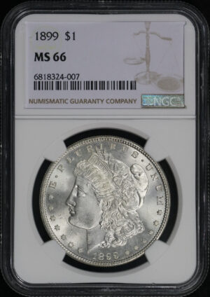 Obverse of this 1899 Morgan Dollar NGC MS-66