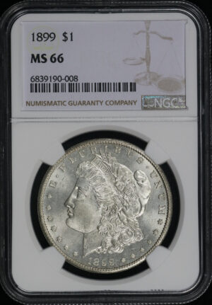 Obverse of this 1899 Morgan Dollar NGC MS-66