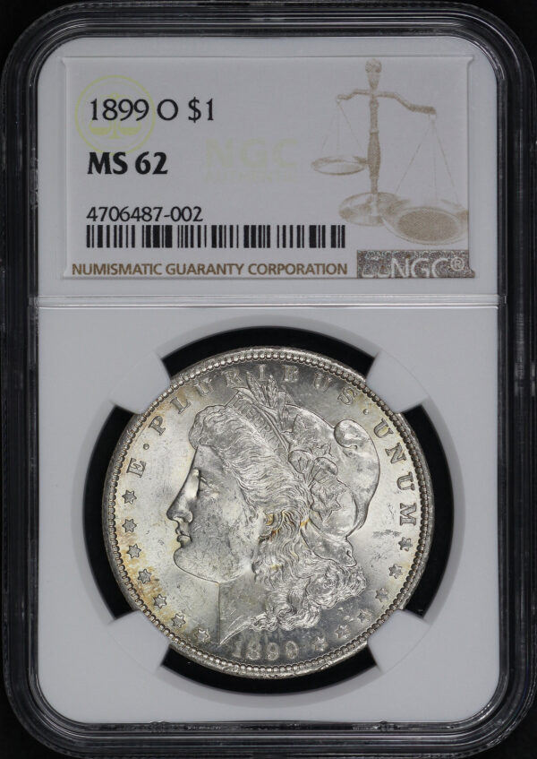 Obverse of this 1899-O Morgan Dollar NGC MS-62