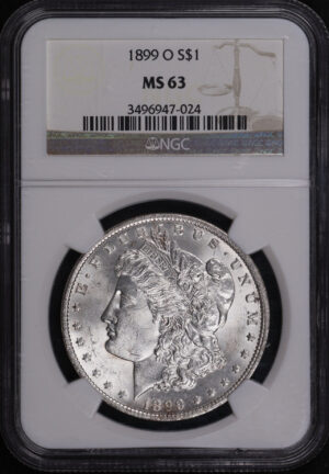 Obverse of this 1899-O Morgan Dollar NGC MS-63