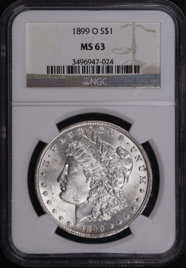 Obverse of this 1899-O Morgan Dollar NGC MS-63