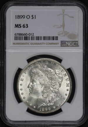 Obverse of this 1899-O Morgan Dollar NGC MS-63