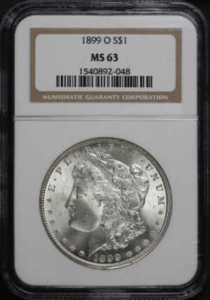 Obverse of this 1899-O Morgan Dollar NGC MS-63