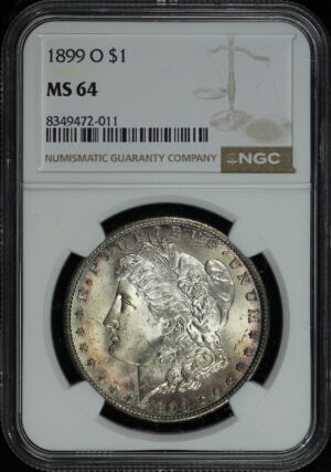 Obverse of this 1899-O Morgan Dollar NGC MS-64