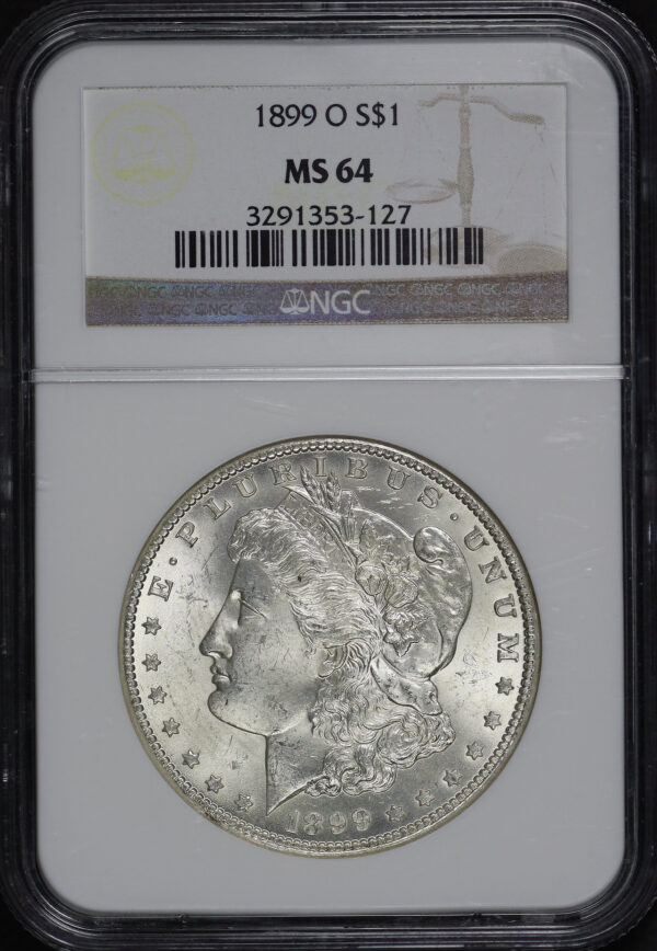 Obverse of this 1899-O Morgan Dollar NGC MS-64