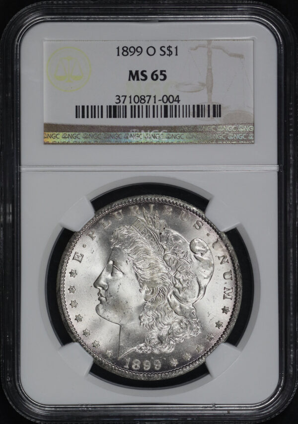 Obverse of this 1899-O Morgan Dollar NGC MS-65