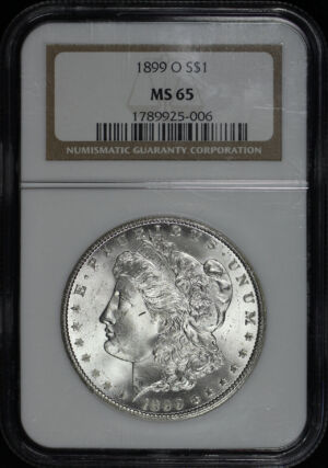 Obverse of this 1899-O Morgan Dollar NGC MS-65