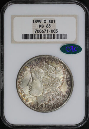 Obverse of this 1899-O Morgan Dollar NGC MS-65 CAC