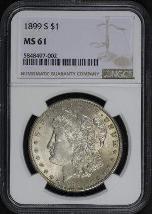 Obverse of this 1899-S Morgan Dollar NGC MS-61