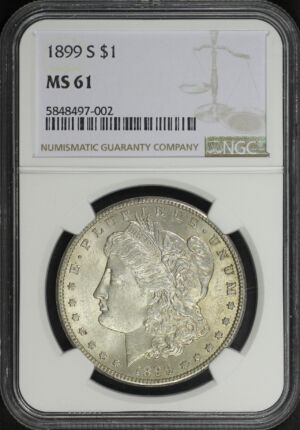 Obverse of this 1899-S Morgan Dollar NGC MS-61