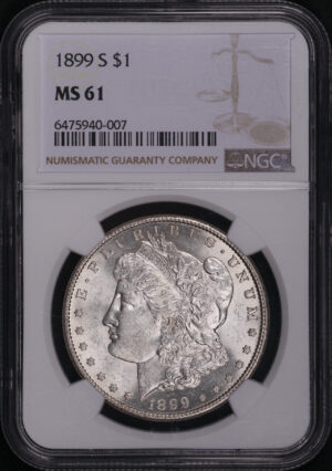 Obverse of this 1899-S Morgan Dollar NGC MS-61