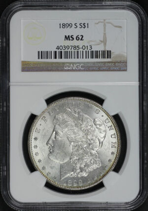 Obverse of this 1899-S Morgan Dollar NGC MS-62