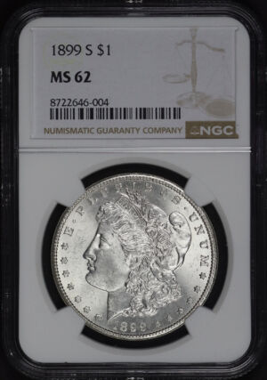 Obverse of this 1899-S Morgan Dollar NGC MS-62