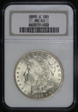 Obverse of this 1899-S Morgan Dollar NGC MS-63