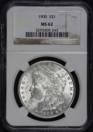 Obverse of this 1900 Morgan Dollar NGC MS-62