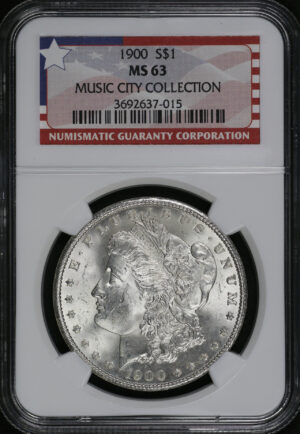 Obverse of this 1900 Morgan Dollar NGC MS-63 MUSIC CITY COLLECTION