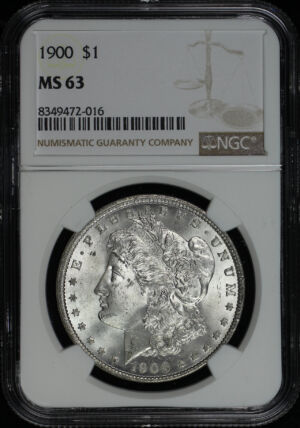 Obverse of this 1900 Morgan Dollar NGC MS-63