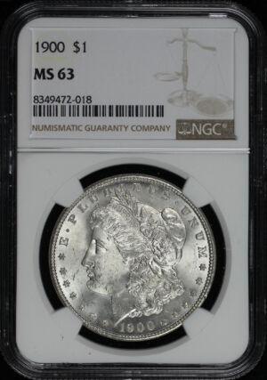 Obverse of this 1900 Morgan Dollar NGC MS-63