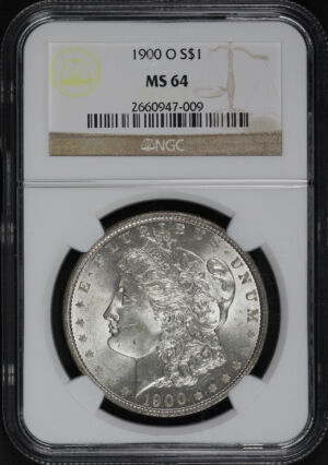 Obverse of this 1900-O Morgan Dollar NGC MS-64