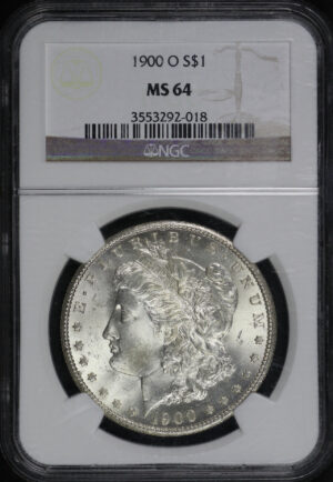 Obverse of this 1900-O Morgan Dollar NGC MS-64