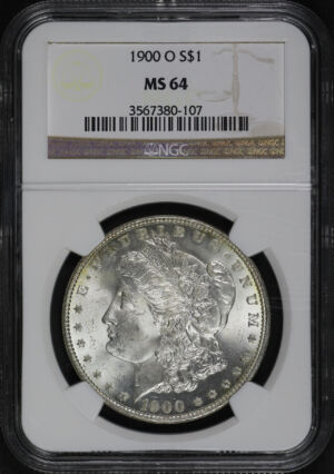 Obverse of this 1900-O Morgan Dollar NGC MS-64