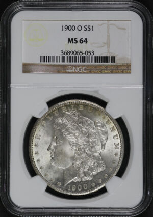 Obverse of this 1900-O Morgan Dollar NGC MS-64