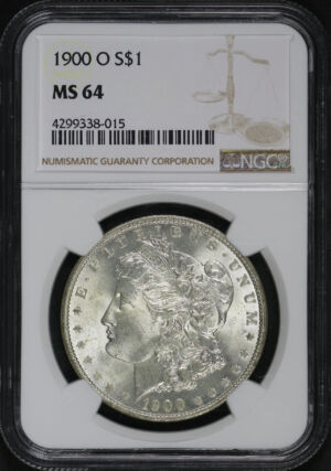 Obverse of this 1900-O Morgan Dollar NGC MS-64
