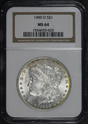 Obverse of this 1900-O Morgan Dollar NGC MS-64