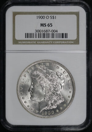 Obverse of this 1900-O Morgan Dollar NGC MS-65