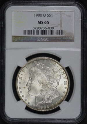 Obverse of this 1900-O Morgan Dollar NGC MS-65