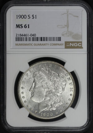 Obverse of this 1900-S Morgan Dollar NGC MS-61