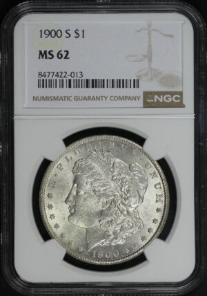 Obverse of this 1900-S Morgan Dollar NGC MS-62