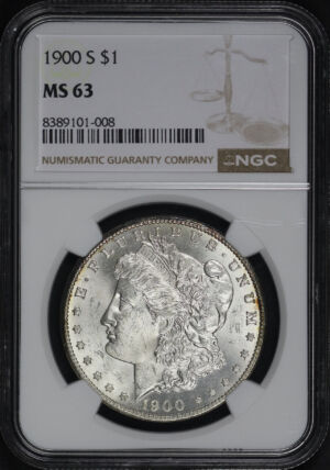 Obverse of this 1900-S Morgan Dollar NGC MS-63