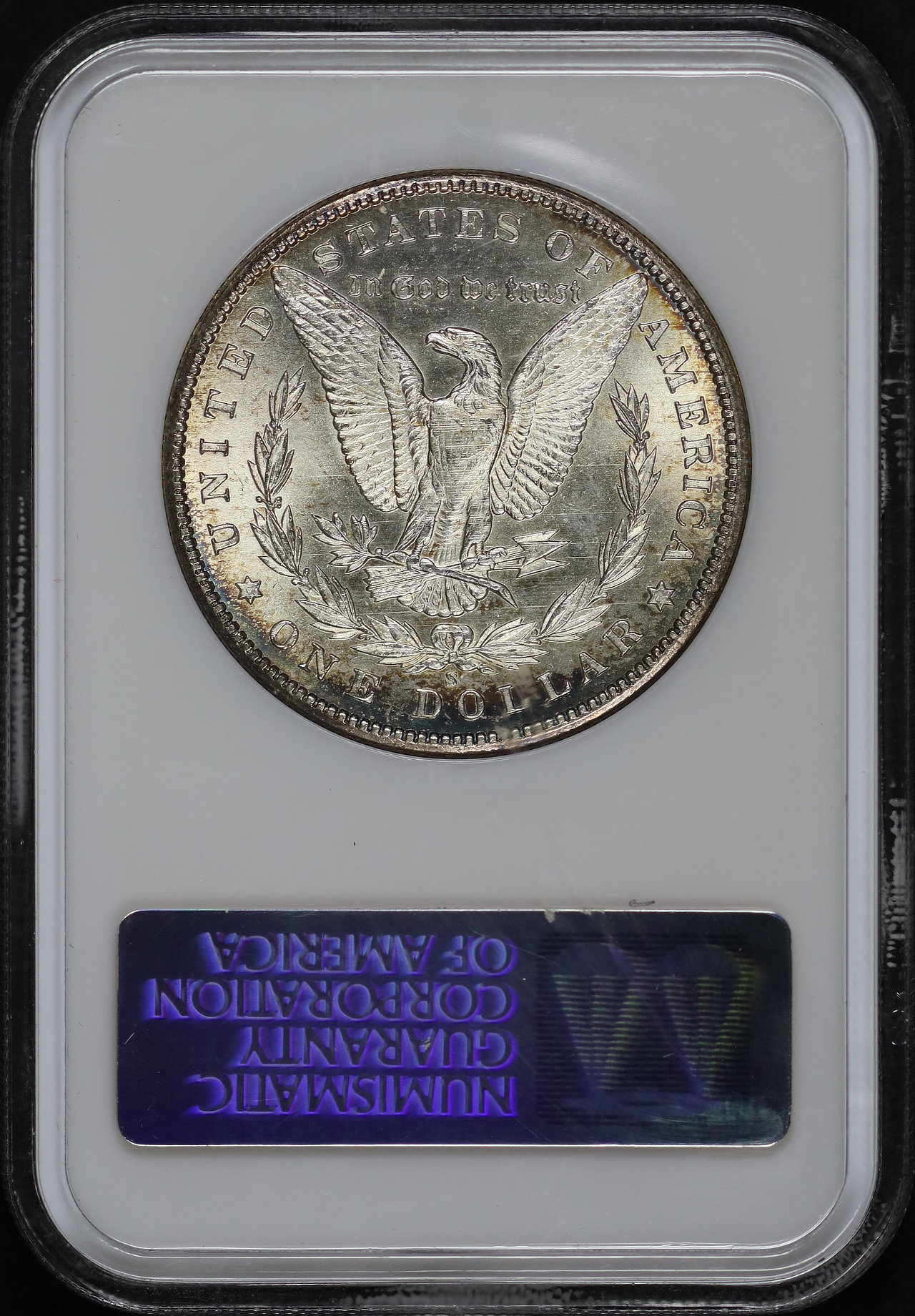 Reverse of this 1900-S Morgan Dollar NGC MS-63 Old Fatty Holder