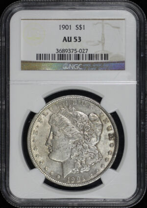 Obverse of this 1901 Morgan Dollar NGC AU-53
