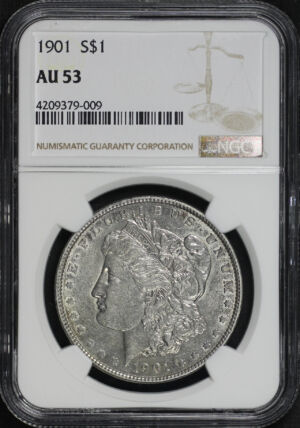 Obverse of this 1901 Morgan Dollar NGC AU-53