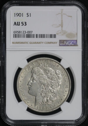 Obverse of this 1901 Morgan Dollar NGC AU-53