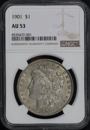 Obverse of this 1901 Morgan Dollar NGC AU-53