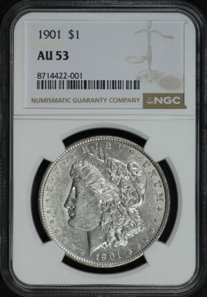 Obverse of this 1901 Morgan Dollar NGC AU-53