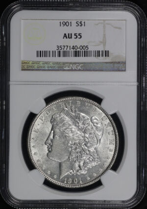 Obverse of this 1901 Morgan Dollar NGC AU-55