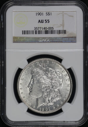 Obverse of this 1901 Morgan Dollar NGC AU-55