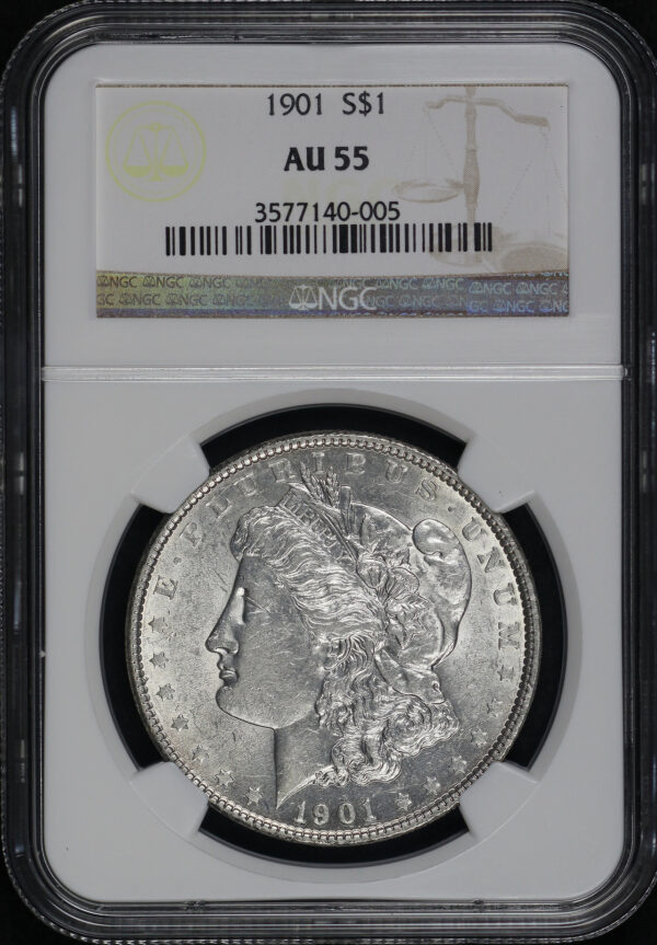 Obverse of this 1901 Morgan Dollar NGC AU-55
