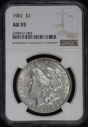 Obverse of this 1901 Morgan Dollar NGC AU-55