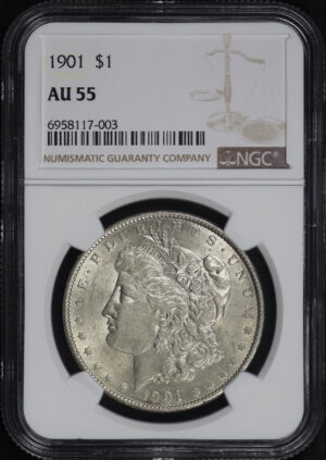 Obverse of this 1901 Morgan Dollar NGC AU-55